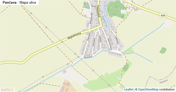 Pančava - mapa ulice
