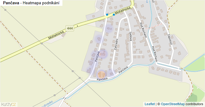 Pančava - mapa podnikání