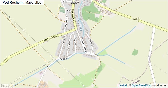 Pod Rochem - mapa ulice