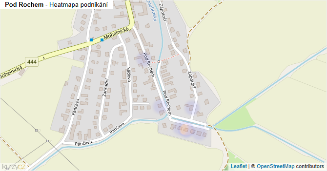 Pod Rochem - mapa podnikání
