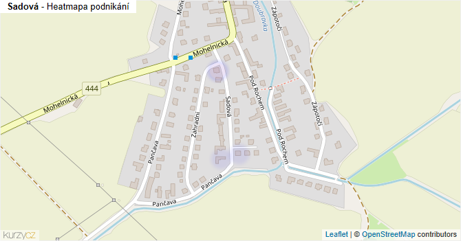 Sadová - mapa podnikání