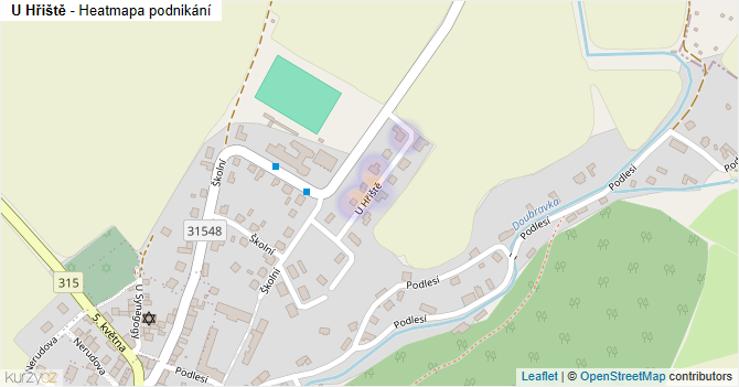 U Hřiště - mapa podnikání