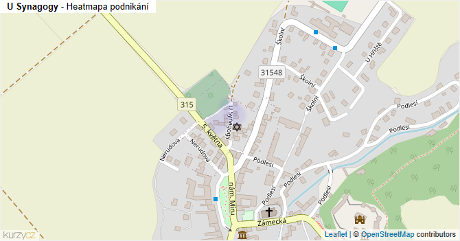 U Synagogy - mapa podnikání