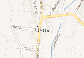 Úsov v obci Úsov - mapa části obce