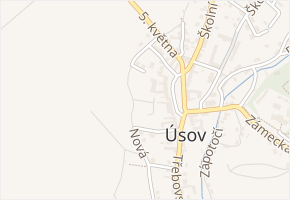 Za Poštou v obci Úsov - mapa ulice