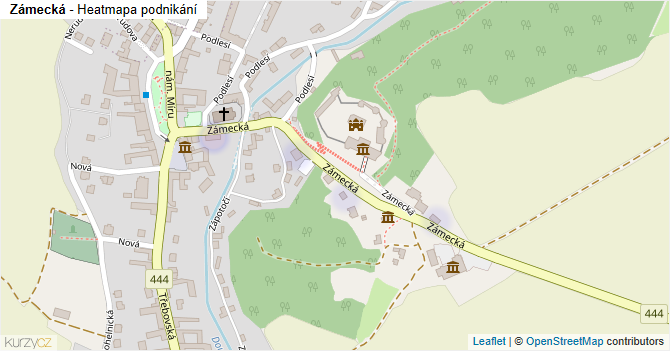 Zámecká - mapa podnikání