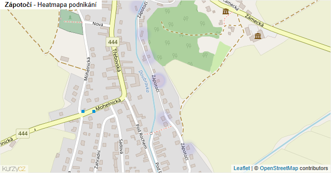 Zápotočí - mapa podnikání