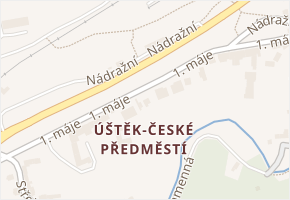 1. máje v obci Úštěk - mapa ulice