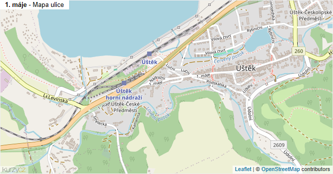 1. máje - mapa ulice