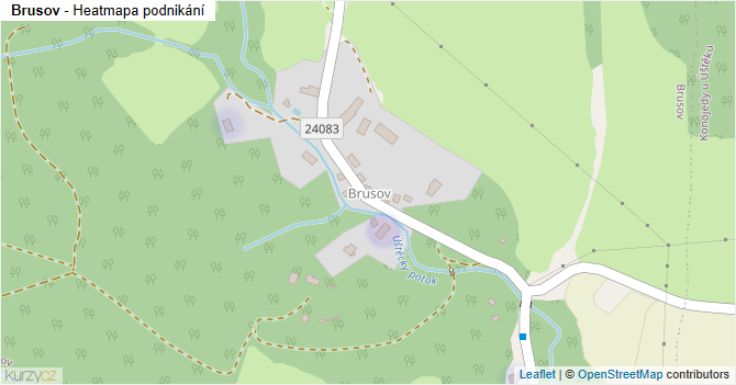 Brusov - mapa podnikání
