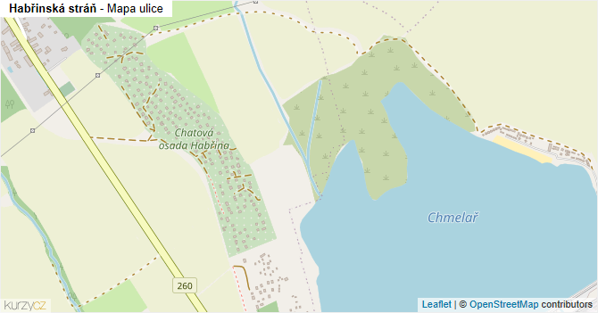 Habřinská stráň - mapa ulice