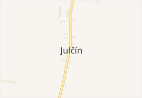 Julčín v obci Úštěk - mapa části obce