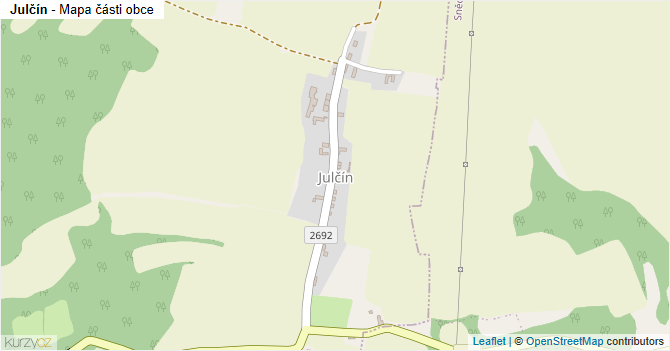Julčín - mapa části obce