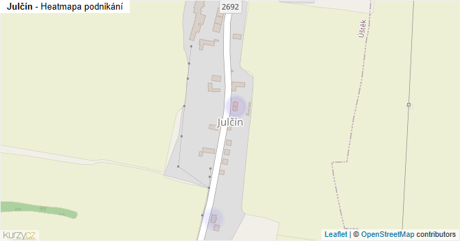 Julčín - mapa podnikání