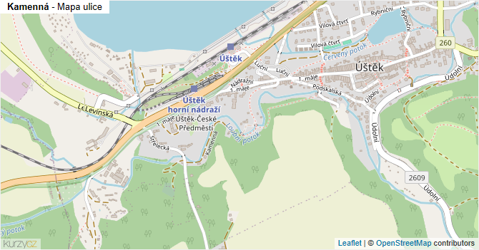 Kamenná - mapa ulice