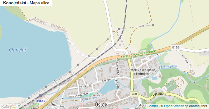 Konojedská - mapa ulice