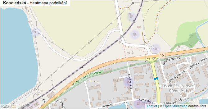 Konojedská - mapa podnikání