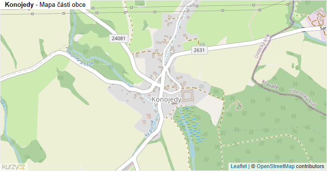 Konojedy - mapa části obce