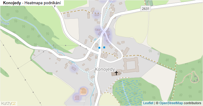 Konojedy - mapa podnikání