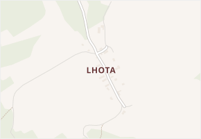Lhota v obci Úštěk - mapa části obce