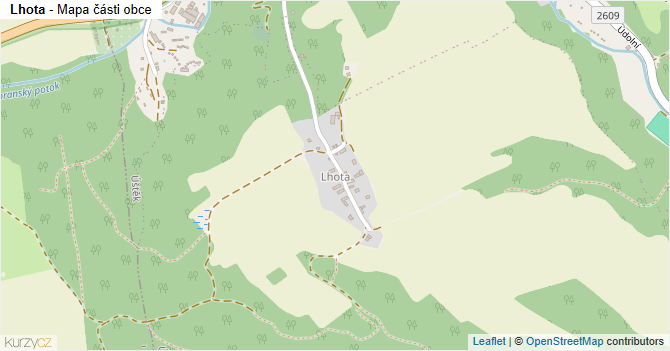 Lhota - mapa části obce