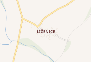 Ličenice v obci Úštěk - mapa části obce