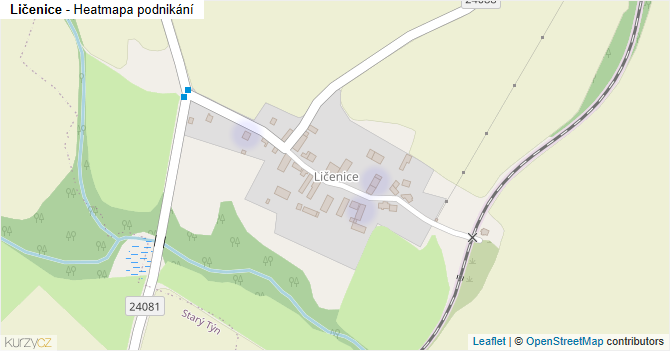 Ličenice - mapa podnikání