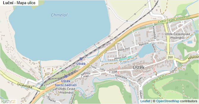 Luční - mapa ulice