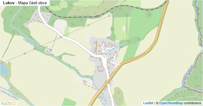 Lukov - mapa části obce