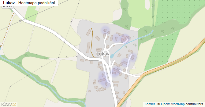 Lukov - mapa podnikání
