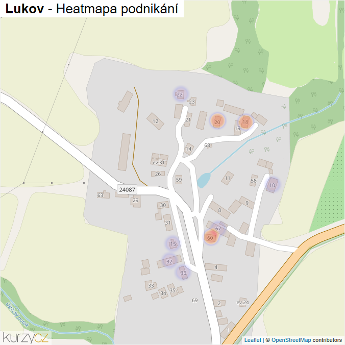 Mapa Lukov - Firmy v části obce.