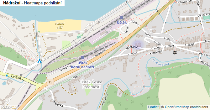 Nádražní - mapa podnikání