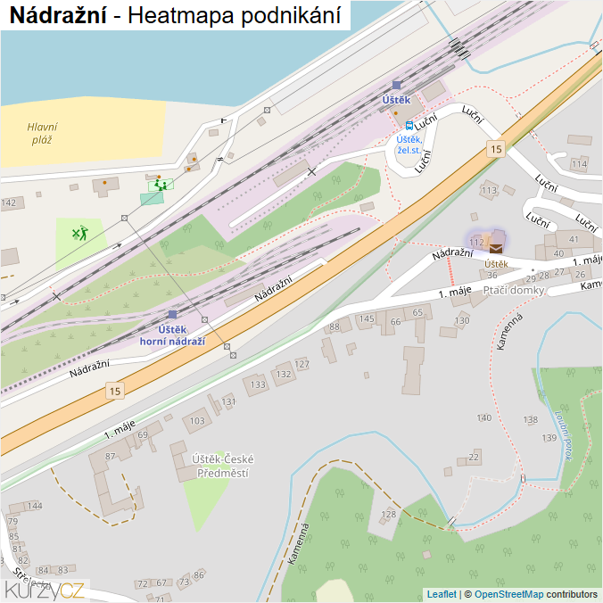 Mapa Nádražní - Firmy v ulici.
