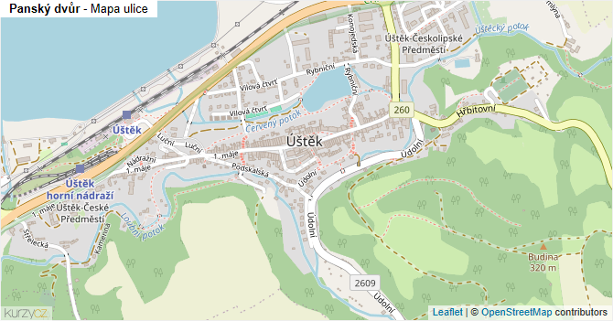 Panský dvůr - mapa ulice
