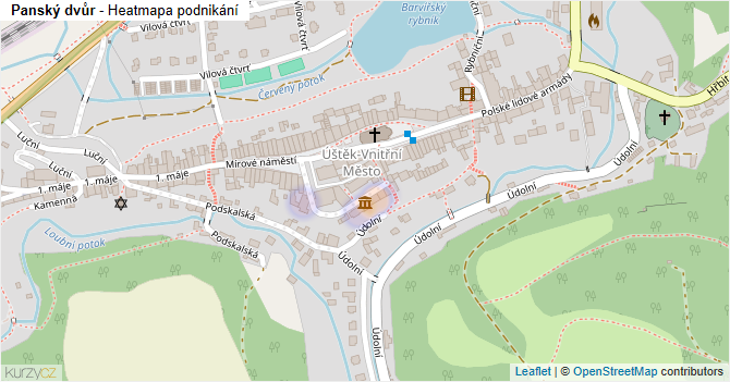 Panský dvůr - mapa podnikání