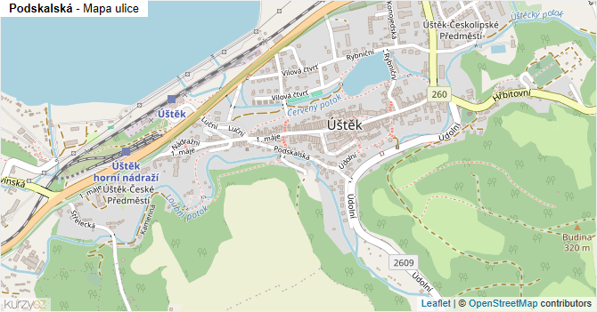 Podskalská - mapa ulice