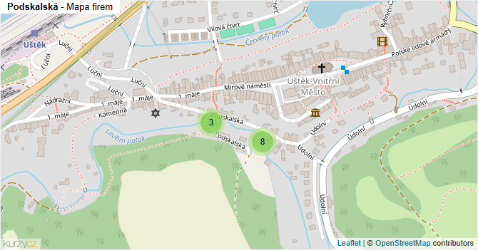 Podskalská - mapa firem