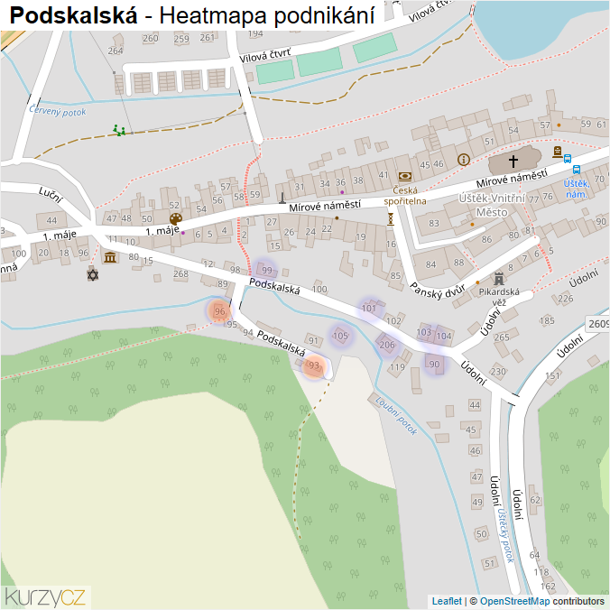 Mapa Podskalská - Firmy v ulici.