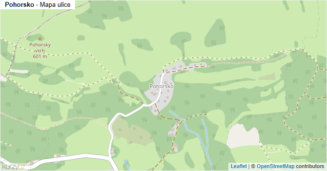 Pohorsko - mapa ulice