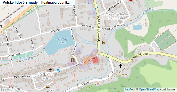 Polské lidové armády - mapa podnikání