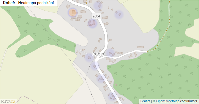 Robeč - mapa firem