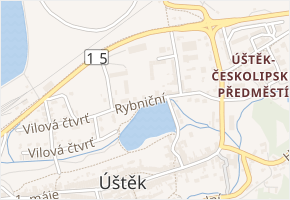 Rybniční v obci Úštěk - mapa ulice