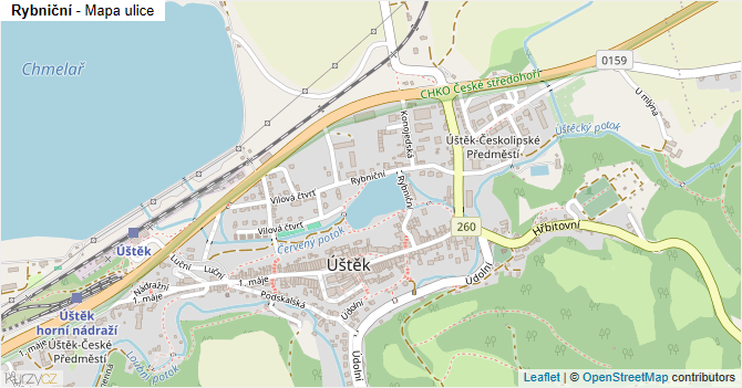 Rybniční - mapa ulice