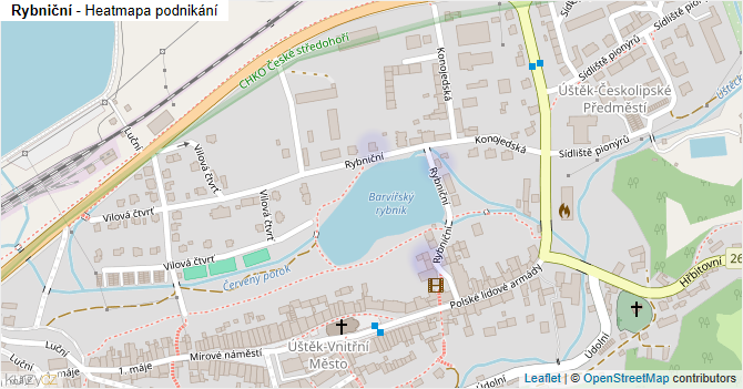 Rybniční - mapa podnikání