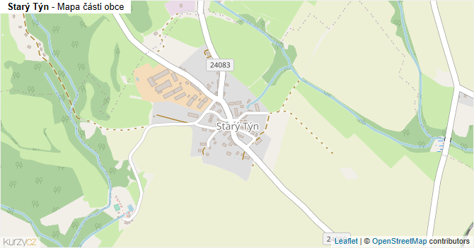 Starý Týn - mapa části obce
