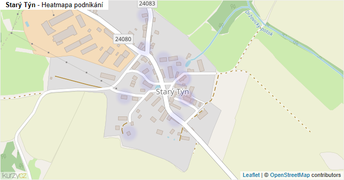 Starý Týn - mapa podnikání