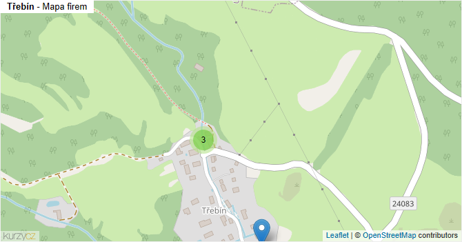 Třebín - mapa firem