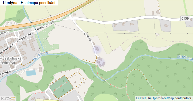 U mlýna - mapa podnikání