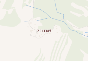 Zelený v obci Úštěk - mapa části obce