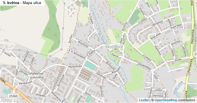 5. května - mapa ulice